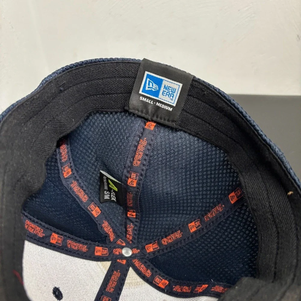UVA New Era A-Flex Hat Navy Blue Baseball‎ Cap Adult S/M Mesh Back Virginia Cavs